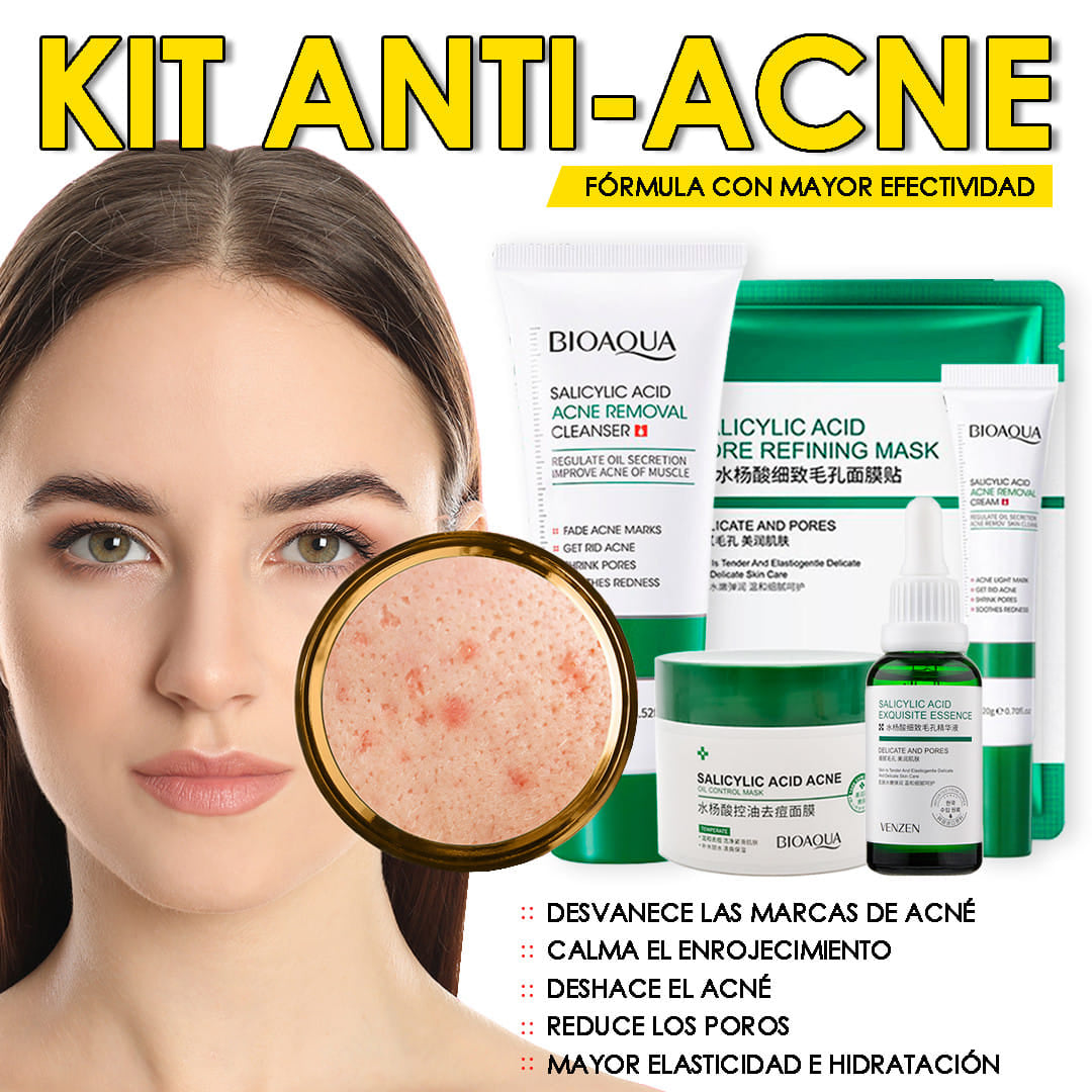 ⭐Nuevo Kit Limpieza Profunda Anti-Acne de Acido Salicílico Paga 3 lleva 5⭐