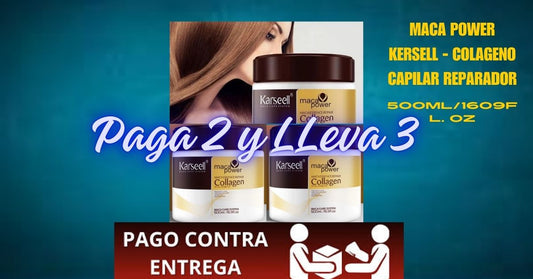 ✨MACA POWER KARSELL X 3 Und - COLAGENO CAPILAR REPARADOR x 500ml/16.9fl.oz✨