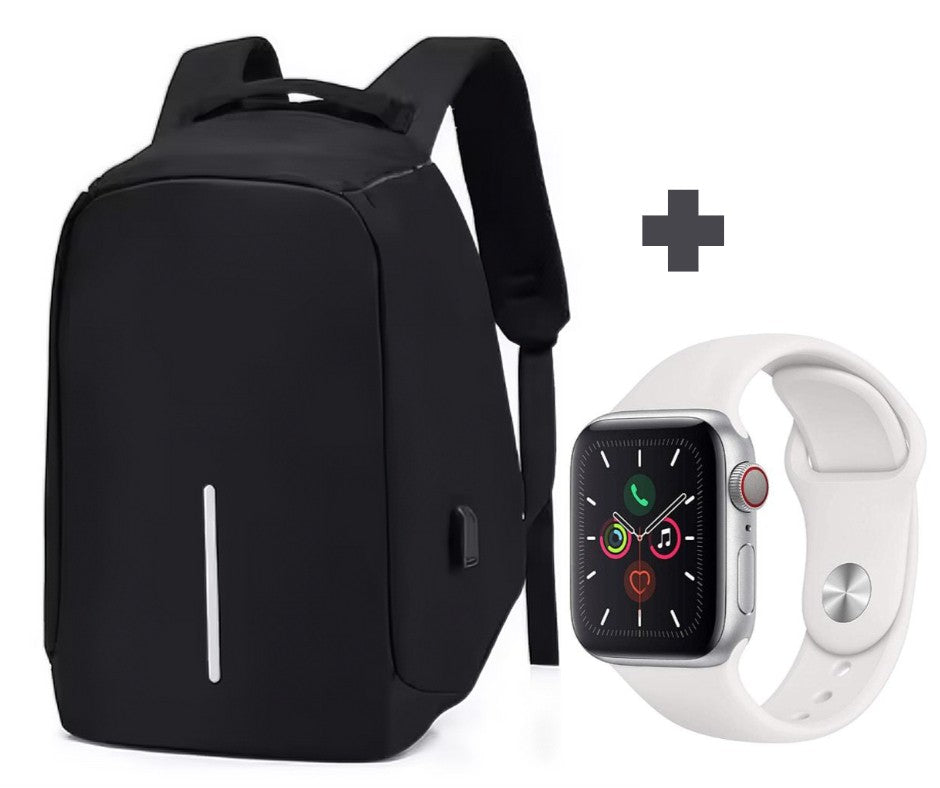 😎NUEVO COMBO SMARTWATCH T500 + MORRAL ANTIRROBO💯