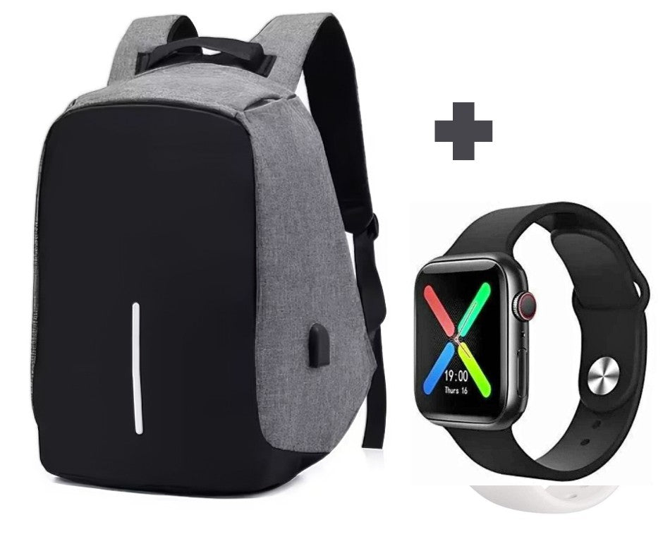 😎NUEVO COMBO SMARTWATCH T500 + MORRAL ANTIRROBO💯